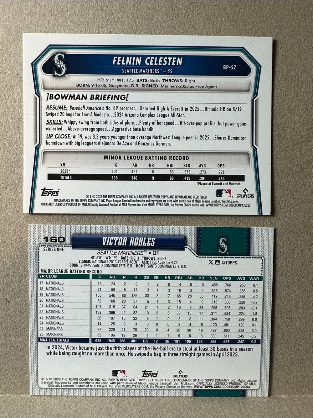 3 Cole Young Rookies + Cal Raleigh/Julio Rodriguez/Naylor Mariners lot of 19 - Picture 15 of 15